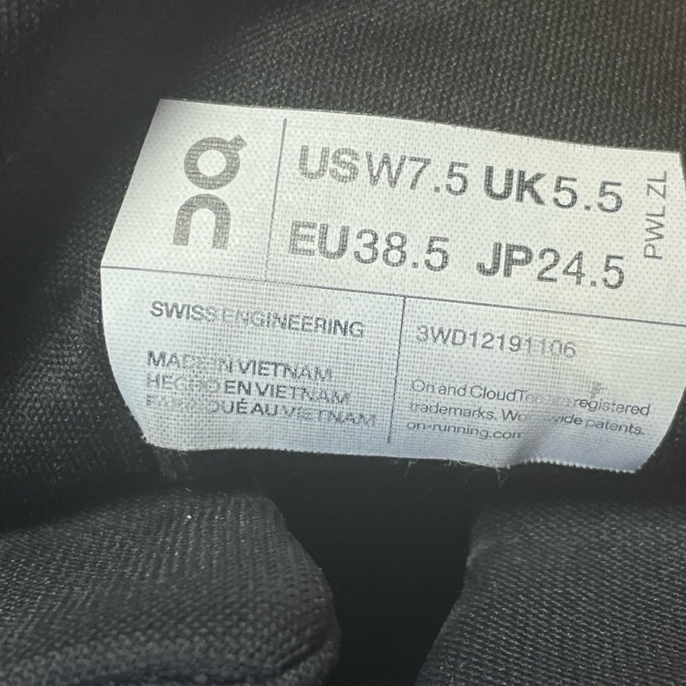 On Cloud Cloudnova Void Eclipse Women's 7.5 Black Gray Running Sneakers Shoes - Picture 9 of 10